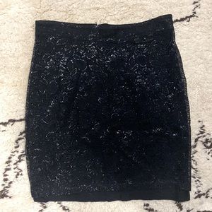 Black lace skirt